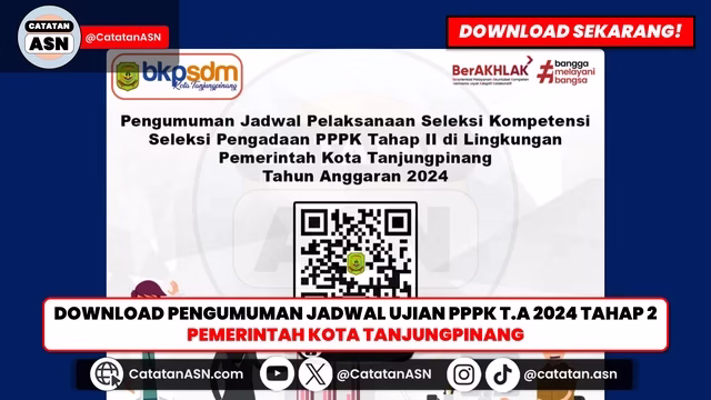 Pengumuman Jadwal Ujian PPPK Tahap 2 Kota Tanjungpinang