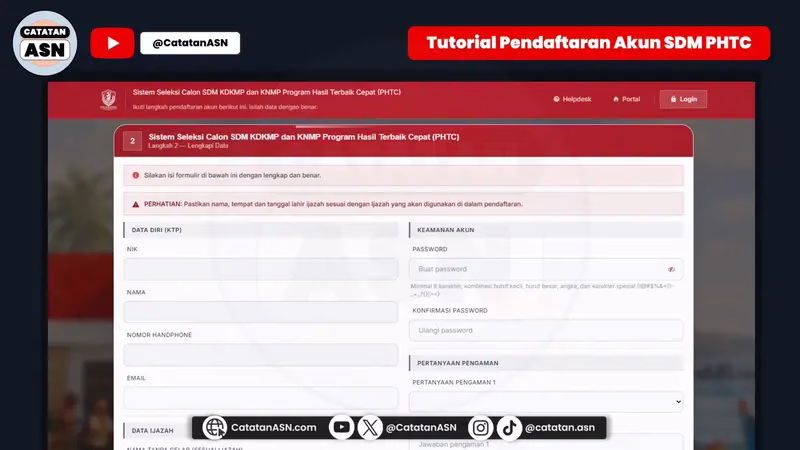 Langkah 2 - Lengkapi Data Akun KDKMP