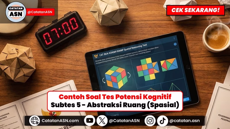 AKTIFKAN IMAJINASI 3D MU! 30 Contoh Soal Tes Potensi Kognitif Subtes 5 – Abstraksi Ruang (Spasial) CAT KDKMP/KNMP 2026 + Trik Selesai 7 Menit!