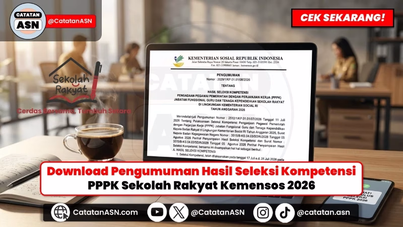 RESMI RILIS ! Pengumuman Kelulusan Seleksi Kompetensi PPPK Sekolah Rakyat Kemensos 2026, Download PDF Pengumuman di Sini!