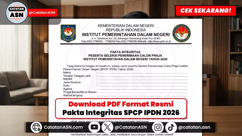 DOWNLOAD Pakta Integritas IPDN 2026: Syarat Wajib Lolos Administrasi! (PDF)